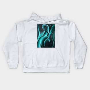 Greenswirls diptych part a & b Kids Hoodie